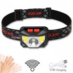 Фенер челник със сензор зареждащ USB Strong Light Induction Charging Headlamp