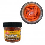 Изкуствени червеи Powerbait Honey Worm 25 мм Orange Garlic 1345791 - Berkley
