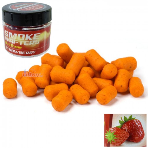 Пушещи Дъмбели Smoke Wafters 8x10 мм 15 гр Strawberry (ягода) - MADIX