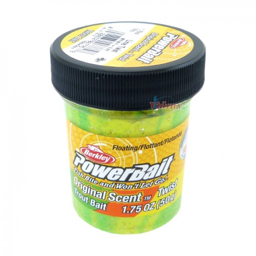 Натурална паста с блестящ ефект Trout bait Twist 1004761 - Lime Twist - Berkley