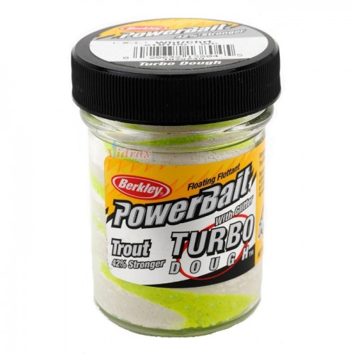 Паста с блестящ ефект PowerBait Glitter Turbo Dough White Chartreuse 1078243 - Berkley