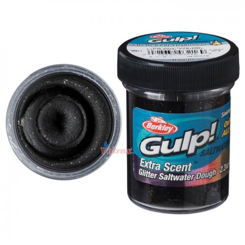 Паста Gulp!® Dough EU Sinking Saltwater Dough - #EU GSWD FISHOIL Black Silver Gold Glitter 1640378 - Berkley