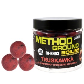 Топчета за куки Method Ground Hook Boilies 16 мм Truskawka (Ягода) FG-KH03 - Jaxon