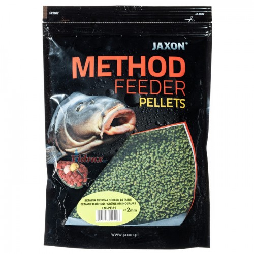 Пелети Method Feeder Green Betain 2 мм 500 г FM-PE31 - Jaxon Пелети Method Feeder Green Betain 2 мм 500 г FM-PE31 - Jaxon