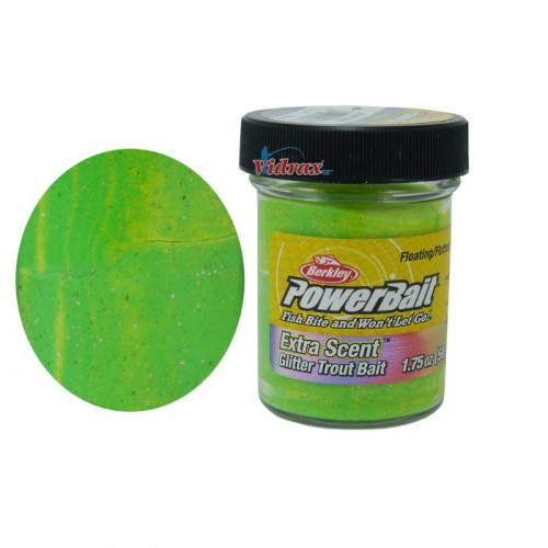 Паста PowerBait Glitter Green/Yellow 1633567 - Berkley