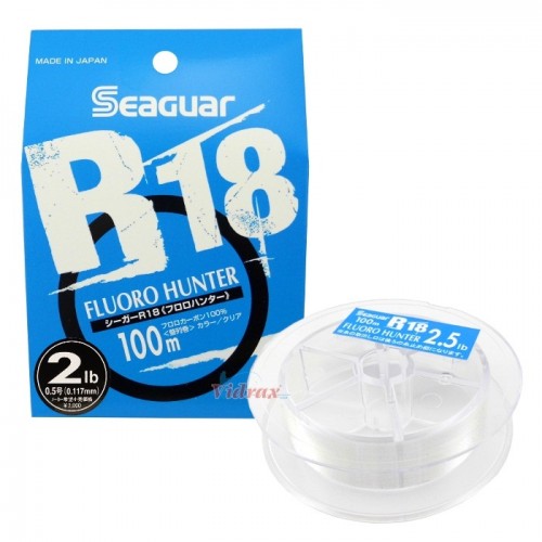 Влакно R18 Fluoro Hunter 100 м 2 lb/ 0.117 мм - Seaguar Влакно R18 Fluoro Hunter 100 м 2 lb/ 0.117 мм - Seaguar