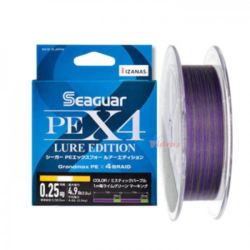 4 Нишково влакно PE x4 Lure Edition 150 м #0.25 (0.083 мм) - Seaguar