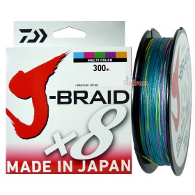 Плетено влакно J-Braid x8 Multicolor 300 м 0.10 мм PE#0.8 - Daiwa