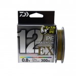 Плетено влакно UVF Dura Sensor EX x12EX Braid 300 м #0.8 - Daiwa