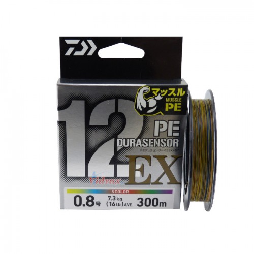 Плетено влакно UVF Dura Sensor EX x12EX Braid 300 м #0.8 - Daiwa